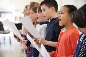 children singing
